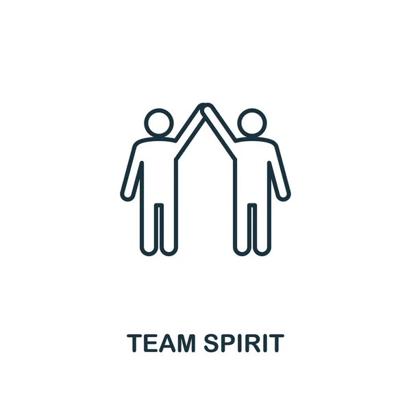 Icono de espíritu de equipo esbozar estilo. Icono de Team Spirit creativo de línea delgada para logo, diseño gráfico y más — Vector de stock