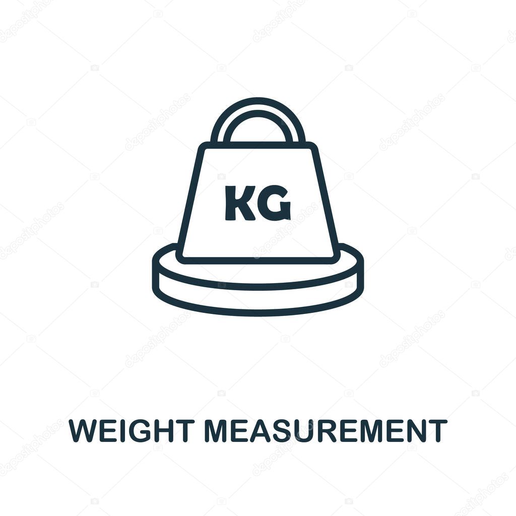 Weight Measurement icon outline style. Thin line creative Weight Measurement icon for logo, graphic design and more