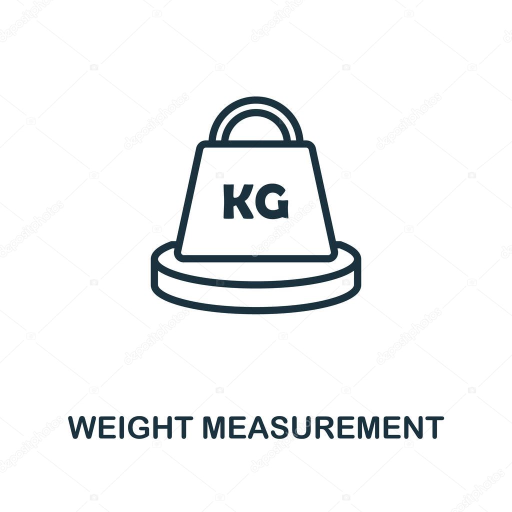 Weight Measurement icon outline style. Thin line creative Weight Measurement icon for logo, graphic design and more.