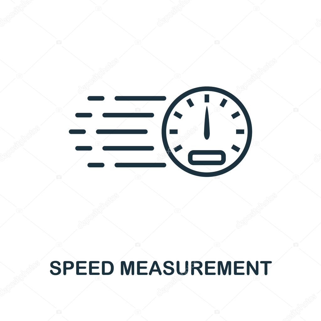 Speed Measurement icon outline style. Thin line creative Speed Measurement icon for logo, graphic design and more