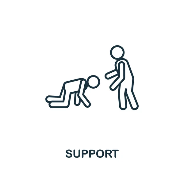 Support icon outline style. Thin line creative Support icon for logo, graphic design and more — 스톡 벡터