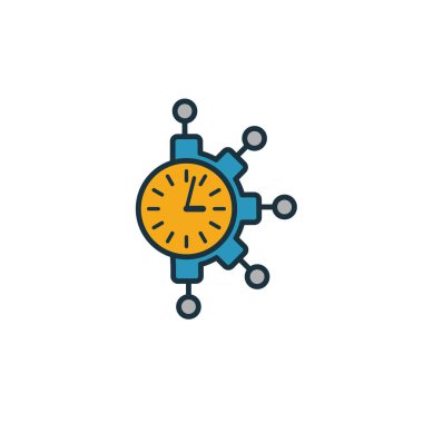 Zaman Yönetimi simgesi. Üretkenlik simgeleri koleksiyonundan basit bir öge. Yaratıcı Zaman Yönetimi simgesi ui, ux, uygulamalar, yazılım ve bilgi grafikleri