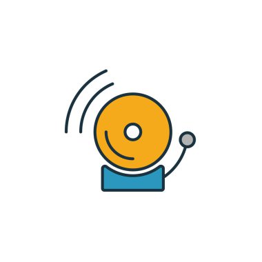 Alarm simgesi. Güvenlik simgeleri koleksiyonundan basit bir öge. Yaratıcı Alarm simgesi ui, ux, uygulamalar, yazılım ve bilgi grafikleri