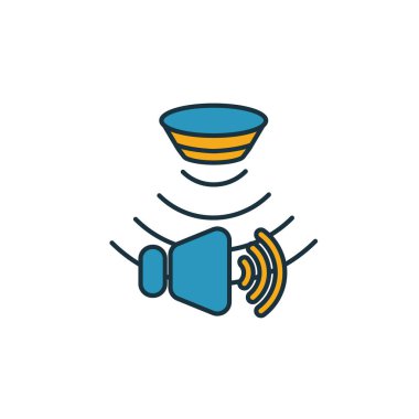 Ses sensörü simgesi. Algılayıcı simgeleri koleksiyonundan basit bir element. Yaratıcı Ses Algılayıcı simgesi ui, ux, uygulamalar, yazılım ve bilgi grafikleri