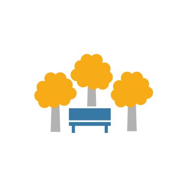 Halk Parkı ikonu. Şehir elemanları simge koleksiyonundan basit bir öge. Creative Public Park simgesi ui, ux, apps, yazılım ve bilgi grafikleri