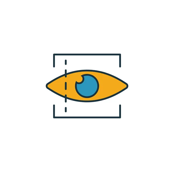 视网膜识别图标。 来自安全图标集合的简单元素。 创意视网膜识别图标ui, ux, app, software and infographics — 图库矢量图片