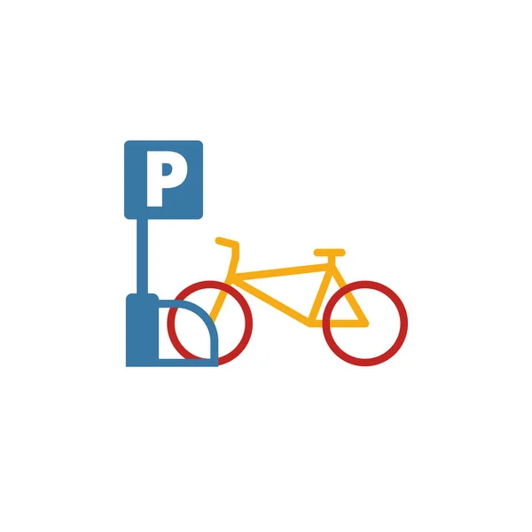 Ícone de estacionamento de bicicleta. Elemento simples de elementos da cidade coleção de ícones. Ícone de estacionamento de bicicleta criativa ui, ux, aplicativos, software e infográficos —  Vetores de Stock