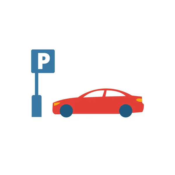 Car Parking icon. Simple element from city elements icons collection. Creative Car Parking icon ui, ux, apps, software and infographics — Stock Vector