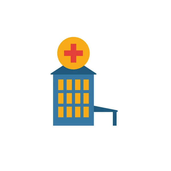 Icona dell'ospedale. Elemento semplice dalla collezione di icone degli elementi della città. Creative Hospital icona ui, ux, applicazioni, software e infografica — Vettoriale Stock