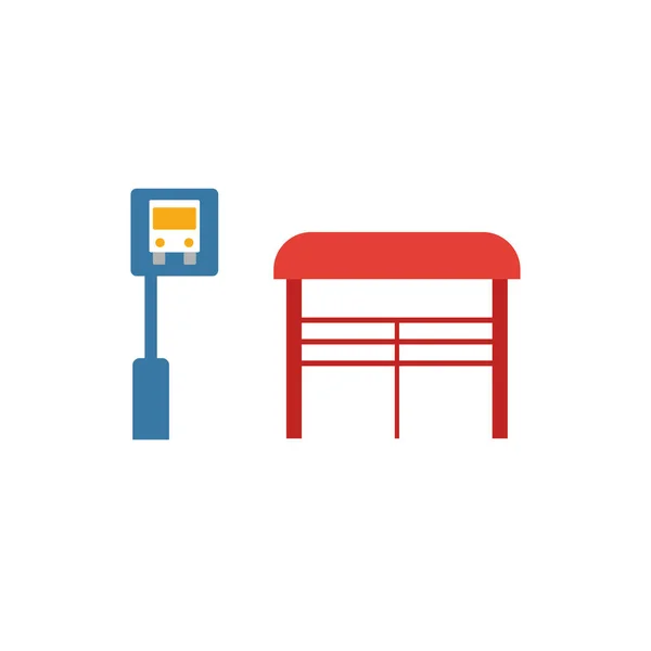Bus Stop icon. Simple element from city elements icons collection. Creative Bus Stop icon ui, ux, apps, software and infographics — Stock Vector