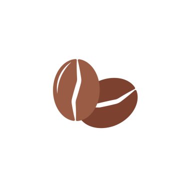 Kahve Fasulyesi ikonu. Kahve dükkanından basit bir parça. Şablon, yazılım ve uygulamalar için yaratıcı kahve çekirdeği simgesi