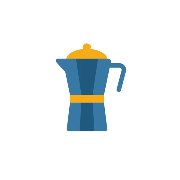 Ikona Moka Pot. Jednoduchý plochý prvek z kolekce kaváren. Creative moka pot icon for templates, software and apps — Stockový vektor