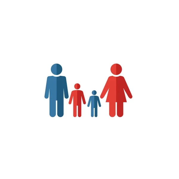 Familiensymbole. einfaches flaches Element aus der Gemeinschaftssammlung. Kreatives Familiensymbol für Vorlagen, Software und Apps — Stockvektor