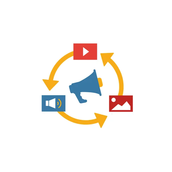 Content Marketing icoon. Eenvoudig plat element uit de contentcollectie. Creatieve content marketing icoon voor sjablonen, software en apps — Stockvector