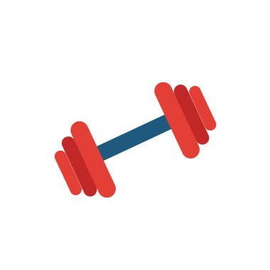 Spor salonu ikonu. Fitness koleksiyonundan basit bir düz element. Şablon, yazılım ve uygulamalar için yaratıcı spor salonu simgesi