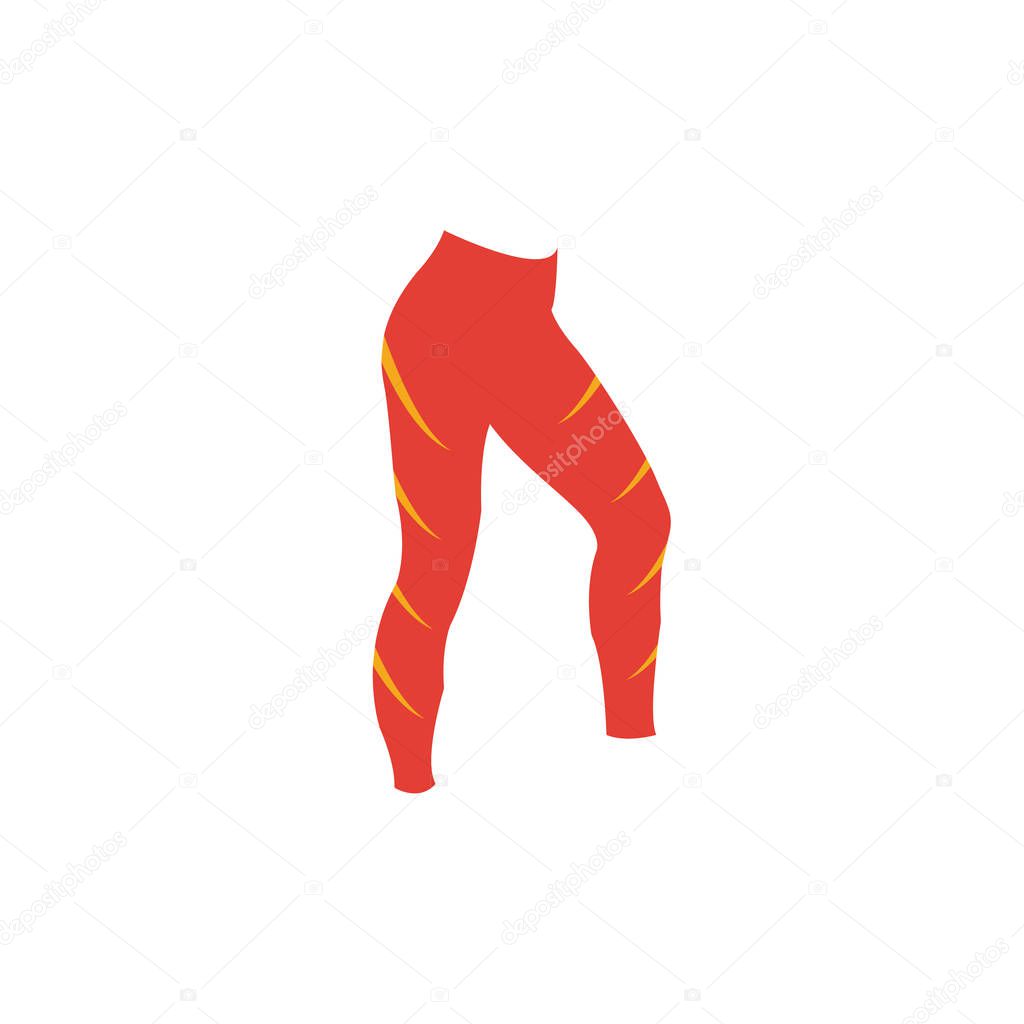 Leggings icon. Simple flat element from fitness collection. Creative leggings icon for templates, software and apps.