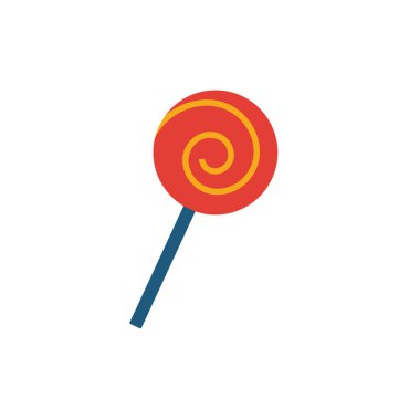 Şeker ikonu. Cadılar Bayramı koleksiyonundan basit bir düz element. Şablon, yazılım ve uygulamalar için yaratıcı şeker simgesi