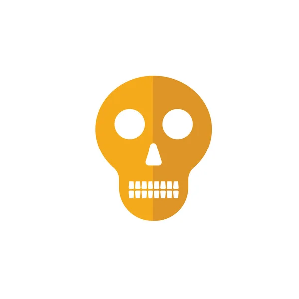Icono del cráneo. Elemento plano simple de la colección halloween. Icono de cráneo creativo para plantillas, software y aplicaciones — Vector de stock