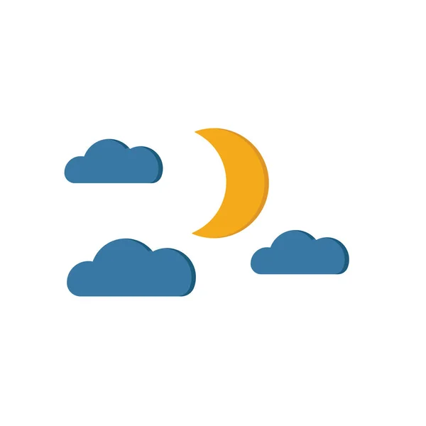 Night Sky icoon. Eenvoudig plat element uit de Halloween collectie. Creatieve nachtelijke hemel icoon voor sjablonen, software en apps — Stockvector