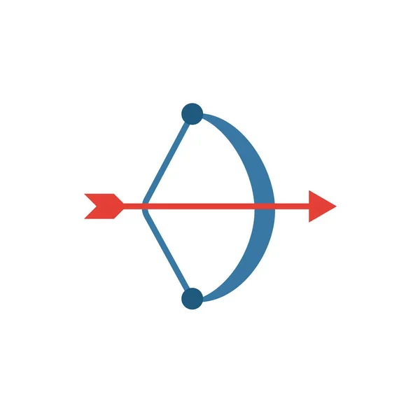 Ícone de tiro com arco. Elemento plano simples da coleção de lua de mel. Ícone de tiro com arco criativo para modelos, software e aplicativos — Vetor de Stock