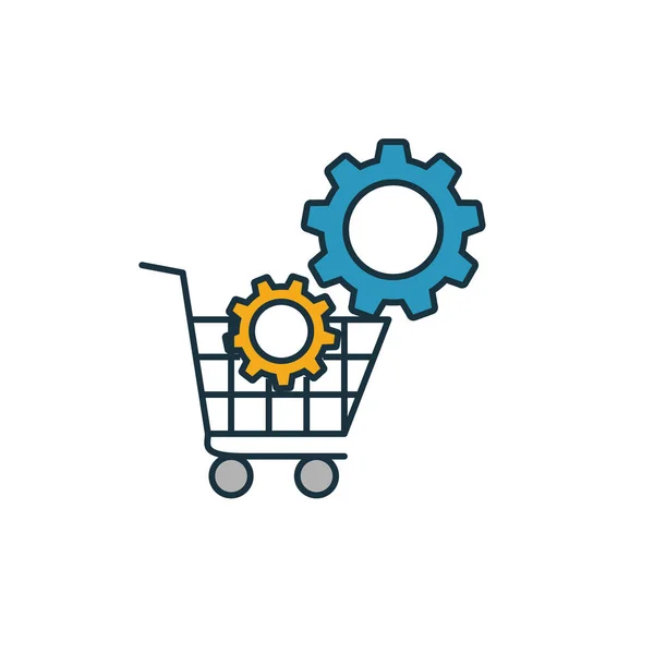 E-Commerce Optimization icon. Simple element from seo icons collection. Creative E-Commerce Optimization icon ui, ux, apps, software and infographics — Stock Vector