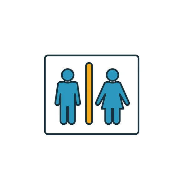 Toiletten-Symbol. einfaches Element aus der Sammlung von Schildersymbolen für Einkaufszentren. Kreative Toiletten-Ikone ui, ux, Apps, Software und Infografiken — Stockvektor