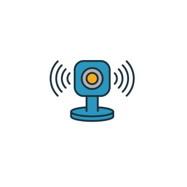 Akıllı Video Kontrol simgesi. Akıllı ev simgeleri koleksiyonundan basit bir öge. Creative Smart Video Kontrol simgesi ui, ux, apps, yazılım ve bilgi grafikleri