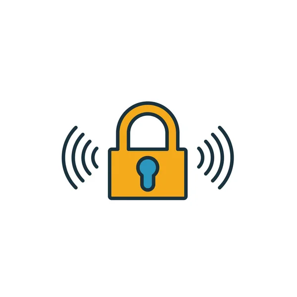Smart-Lock-Symbol. einfaches Element aus der Sammlung von Smart Home Icons. Kreative Smart-Lock-Icons ui, ux, Apps, Software und Infografiken — Stockvektor