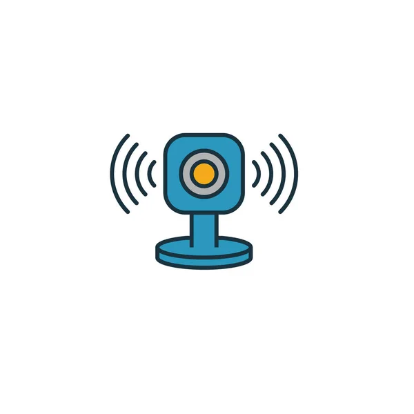 Smart Video Control icon. Simple element from smart home icons collection. Creative Smart Video Control icon ui, ux, apps, software and infographics — 스톡 벡터