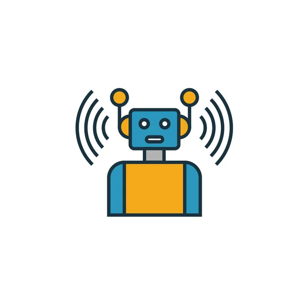 Icona del robot intelligente. Elemento semplice dalla collezione di icone dei dispositivi intelligenti. Creative Smart Robot icona ui, ux, applicazioni, software e infografica — Vettoriale Stock