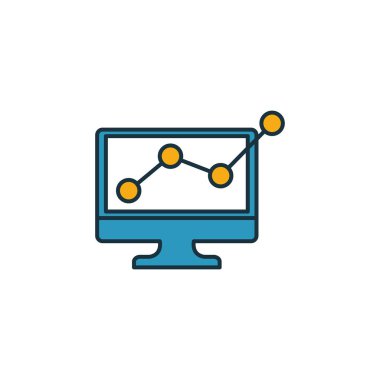 Web Analitik ikonu. Taslak reklam simgeleri koleksiyonundan yaratıcı elemet ile doluydu. ui, ux, app, yazılım ve bilgi grafikleri için premimium web analiz simgesi