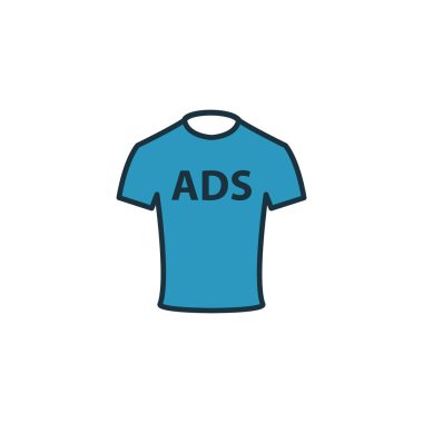 Ticari Reklam ikonu. Taslak reklam simgeleri koleksiyonundan yaratıcı elemet ile doluydu. ui, ux, apps, yazılım ve bilgi grafikleri için birinci sınıf reklam simgesi