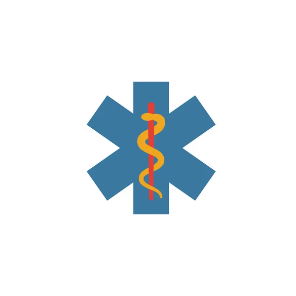 Icona piatta per le cure di emergenza. Elemento semplice colorato della collezione di medicina per infografica, web design e altro ancora — Vettoriale Stock