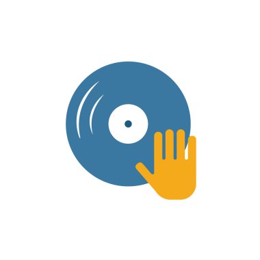DJ ikonu. Parti simgeleri koleksiyonundan basit bir öge. Yaratıcı Dj simgesi ui, ux, app, yazılım ve bilgi grafikleri