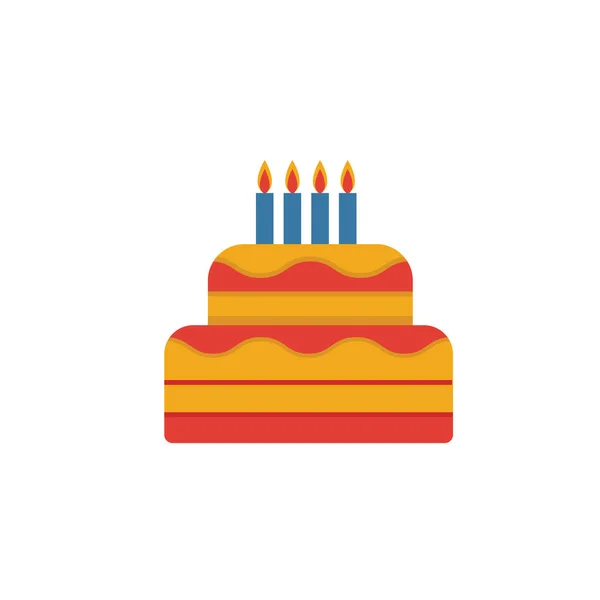 Icono de pastel. Elemento simple de la colección de iconos de fiesta. Creative Cake icono ui, ux, aplicaciones, software e infografías — Vector de stock