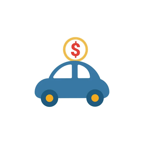 Araba kiralama ikonu. Kişisel finans simgeleri koleksiyonundan basit bir öge. Yaratıcı Araba Kredisi simgesi ui, ux, app, yazılım ve bilgi grafikleri — Stok Vektör