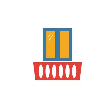 Balkon simgesi. Emlak simgeleri koleksiyonundan basit bir element. Yaratıcı Balkon simgesi ui, ux, app, yazılım ve bilgi grafikleri