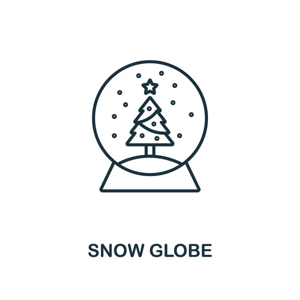 Ikona Snow Globe. Styl čáry ze sbírky ikon Vánoc. Ikona Snow Globe pro design webu, aplikace, software, použití tisku — Stockový vektor