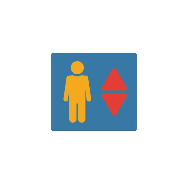 Icono del ascensor. Elemento simple de la colección de iconos de bienes raíces. Icono del elevador creativo ui, ux, aplicaciones, software e infografías — Vector de stock