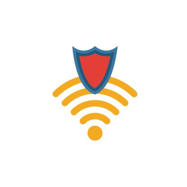 Wifi Güvenlik ikonu. Güvenlik simgeleri koleksiyonundan basit bir öge. Yaratıcı Wifi Güvenlik simgesi ui, ux, app, yazılım ve bilgi grafikleri