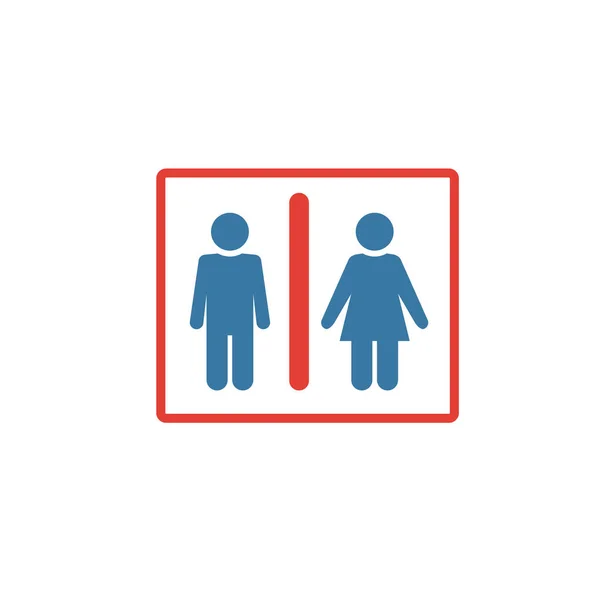 Toiletten-Symbol. einfaches Element aus der Sammlung von Schildersymbolen für Einkaufszentren. Kreative Toiletten-Ikone ui, ux, Apps, Software und Infografiken — Stockvektor