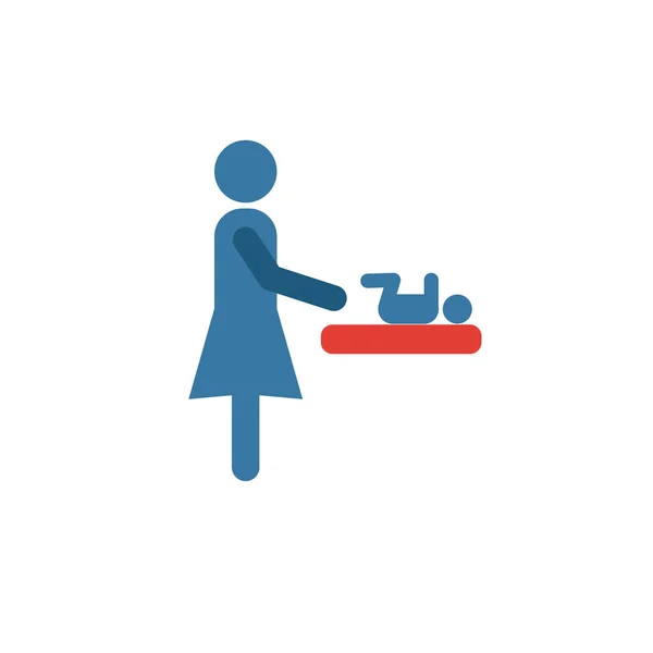 Anya és baba szoba ikon. Egyszerű elem a bevásárlóközpont jel ikonok gyűjtemény. Kreatív anya és baba szoba ikon ui, ux, alkalmazások, szoftver és infografikák — Stock Vector