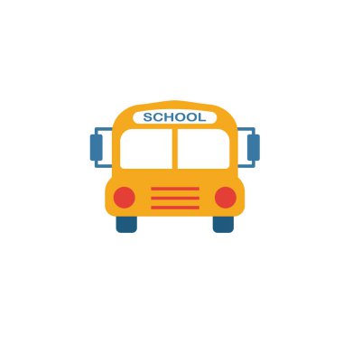 Okul servisi simgesi. Okul simgeleri koleksiyonundan basit bir öge. Yaratıcı Okul Otobüs simgesi ui, ux, apps, yazılım ve bilgi grafikleri