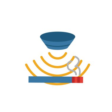 Duman dedektörü simgesi. Algılayıcı simgeleri koleksiyonundan basit bir element. Yaratıcı Duman Algılayıcı simgesi ui, ux, uygulamalar, yazılım ve bilgi grafikleri