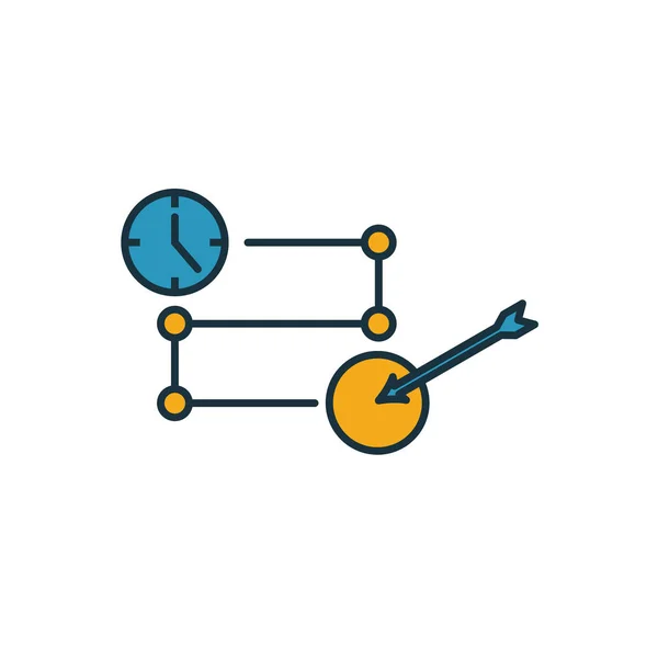 Icona della timeline del progetto. Elemento semplice della collezione di icone per la gestione del rischio. Creative Project Timeline icona ui, ux, applicazioni, software e infografica — Vettoriale Stock