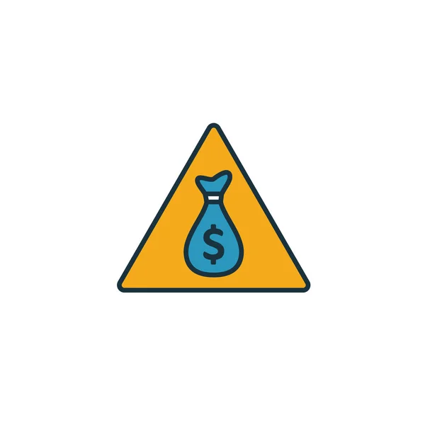 Icono de riesgo financiero. Elemento simple de la colección de iconos de gestión de riesgos. Icono de riesgo financiero creativo ui, ux, aplicaciones, software e infografías — Archivo Imágenes Vectoriales