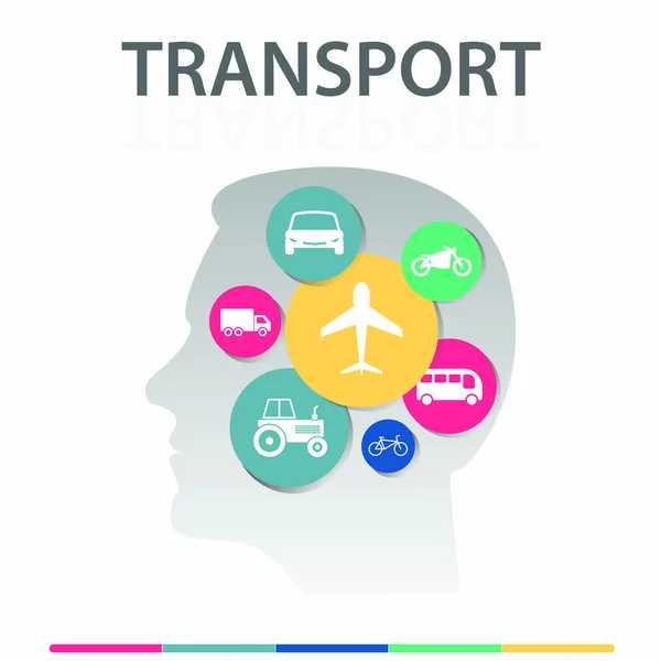 Transport Infographics design. Timeline concept include airplane, car, motorcycle icons. Can be used for report, presentation, diagram, web design