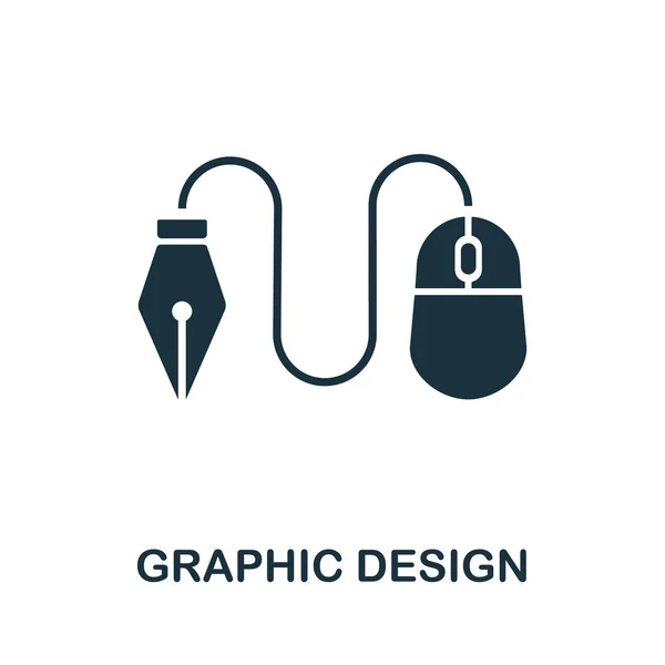 Grafikdesign-Ikone. einfaches Element aus der Design Technology Collection. Gefülltes Grafikdesign-Symbol für Vorlagen, Infografiken und mehr — Stockvektor