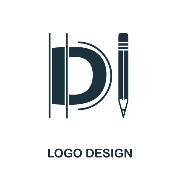 Ícone de design de logotipo. Elemento simples da coleção de tecnologia de design. Ícone de design de logotipo preenchido para modelos, infográficos e muito mais —  Vetores de Stock