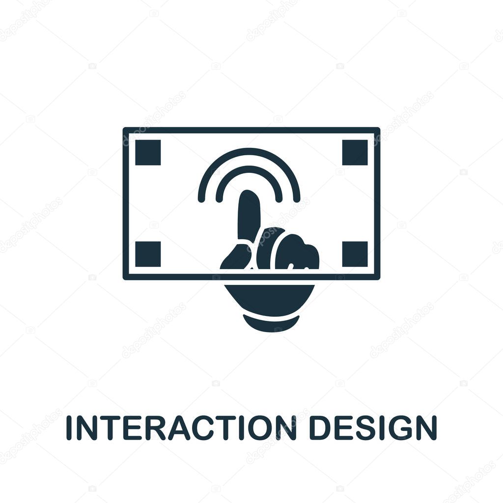 Interaction Design icon. Simple element from design technology collection. Filled Interaction Design icon for templates, infographics and more.
